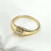 14K Solid Gold Diamond Ring.